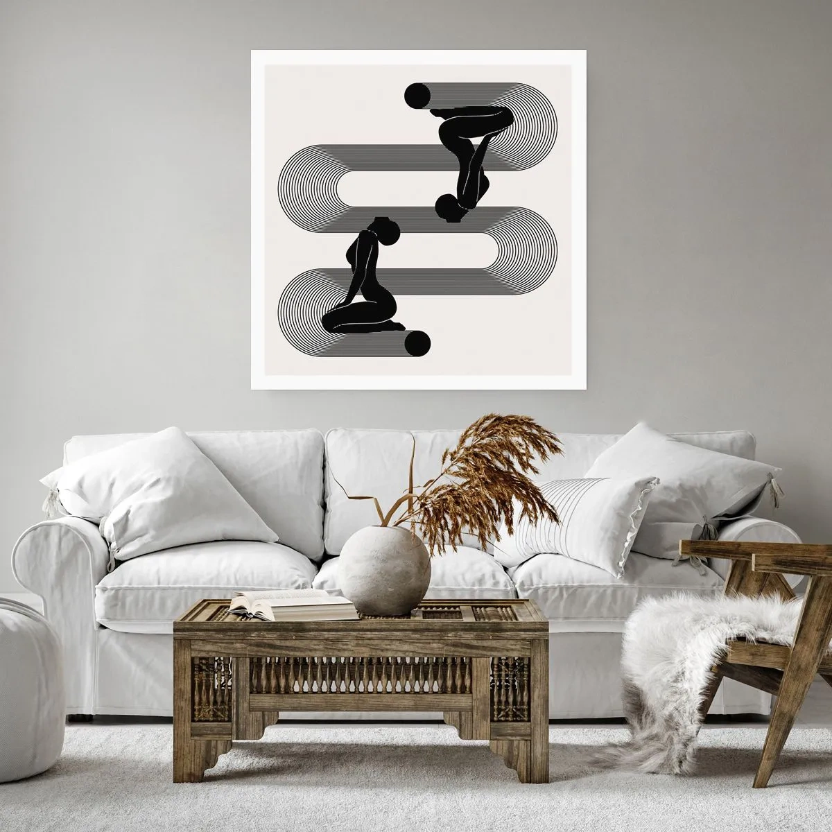 Affisch - Sensuell symmetri - 40x40 cm