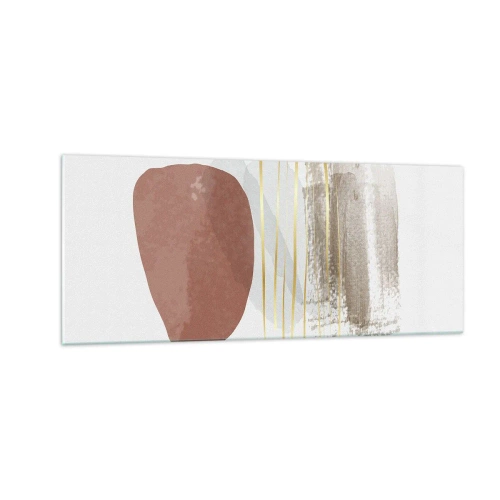 Glastavla - Bild på glas - Abstrakt pelargång - 100x40 cm
