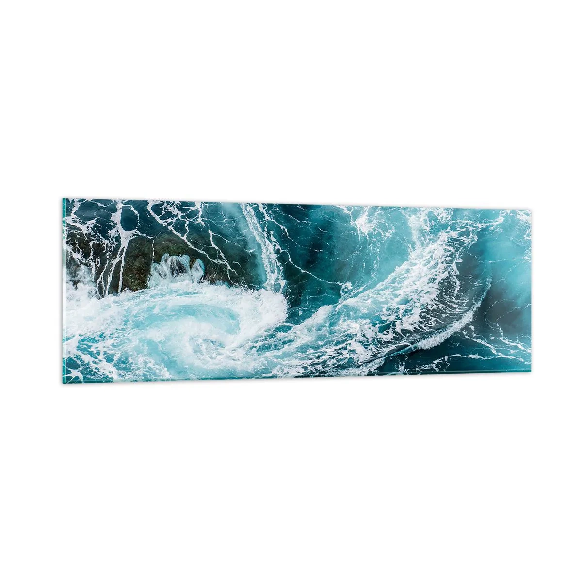 Glastavla - Bild på glas - Porten till jordens inre - 90x30 cm