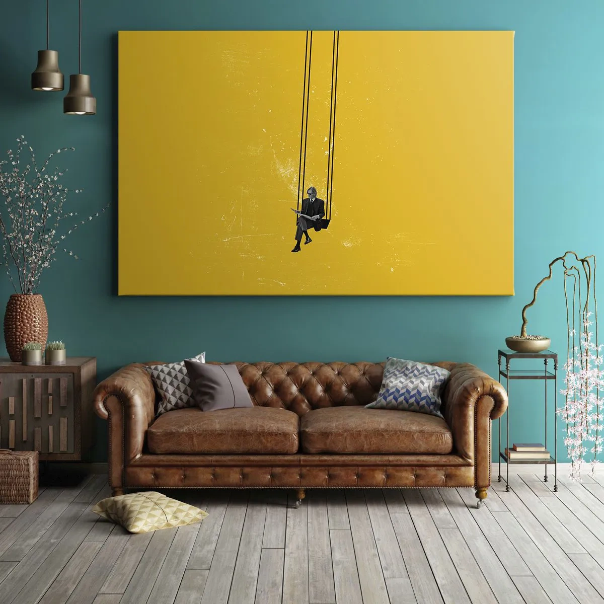 Canvastavla - Bild på duk - En dag som alla andra - 120x80 cm
