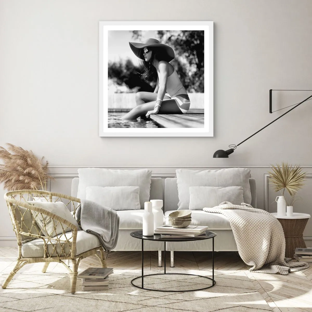 Affisch i vit ram - En sommardröm - 50x50 cm