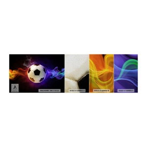 Provbit av fototapet Premium Sand - Spelets magiska kraft - Abstraktion, Sport, Fotboll - 100x30 cm