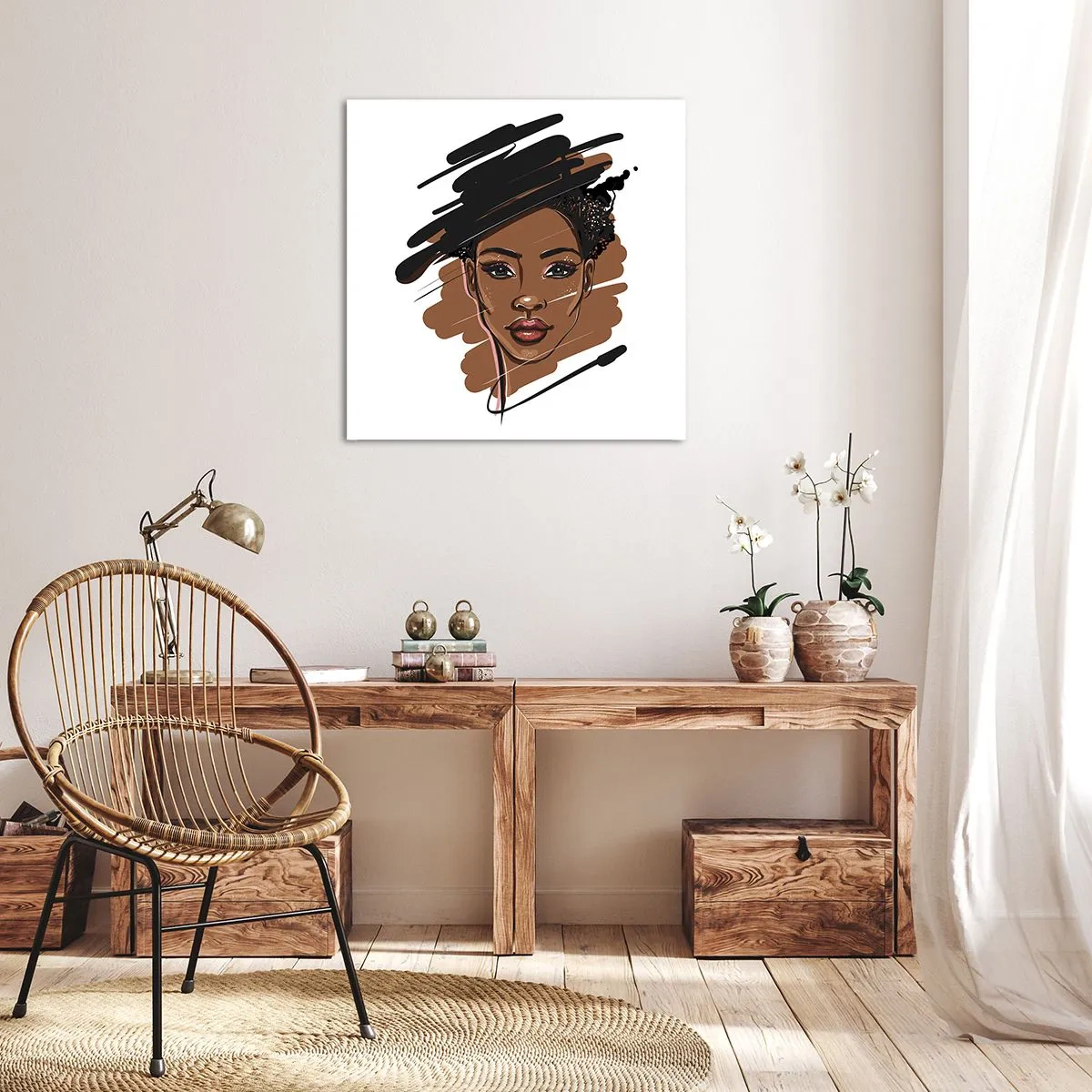 Canvastavla - Bild på duk - Söt som choklad - 40x40 cm