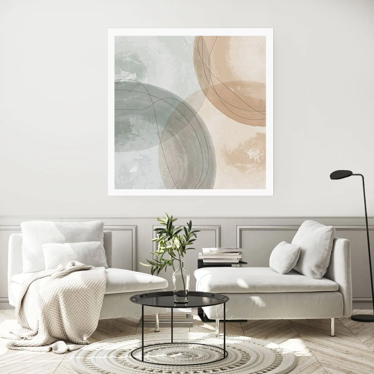 Affisch - Världars samspel - 50x50 cm