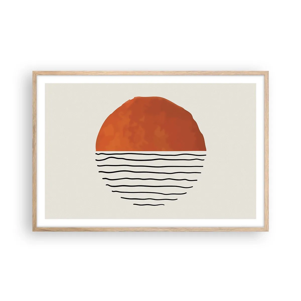Affisch i ram av ljusek - I japansk stämning - 91x61 cm