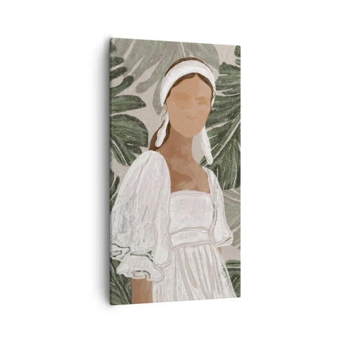 Canvastavla - Bild på duk - Exotiskt porträtt - 55x100 cm