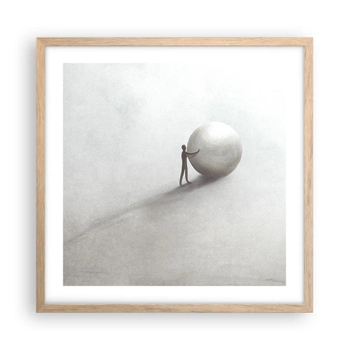 Affisch i ram av ljusek - Livets spel - 50x50 cm