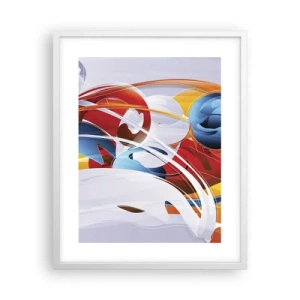 Affisch i vit ram - Elementens dans - 40x50 cm