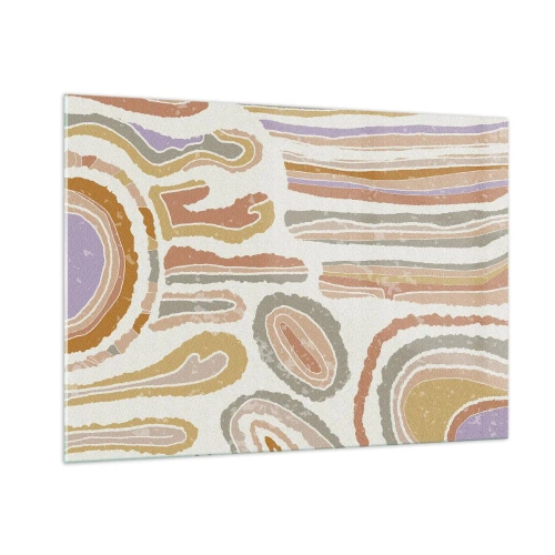 Glastavla - Bild på glas - Färgglada tvärsnitt - 100x70 cm