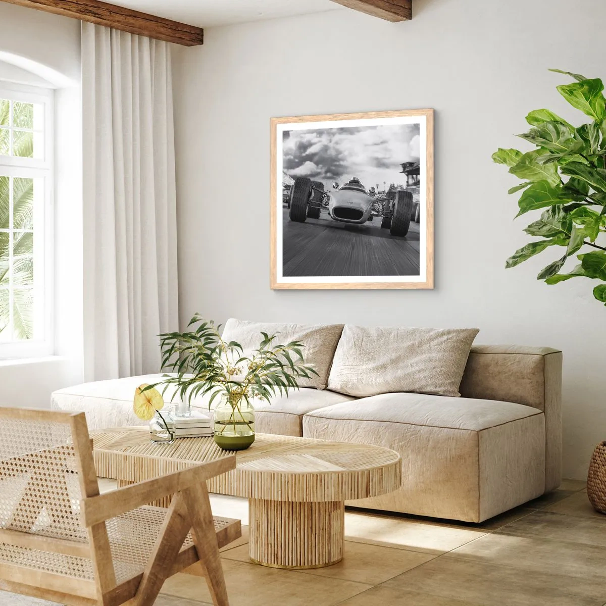 Affisch i ram av ljusek - Kraften finns! - 40x40 cm