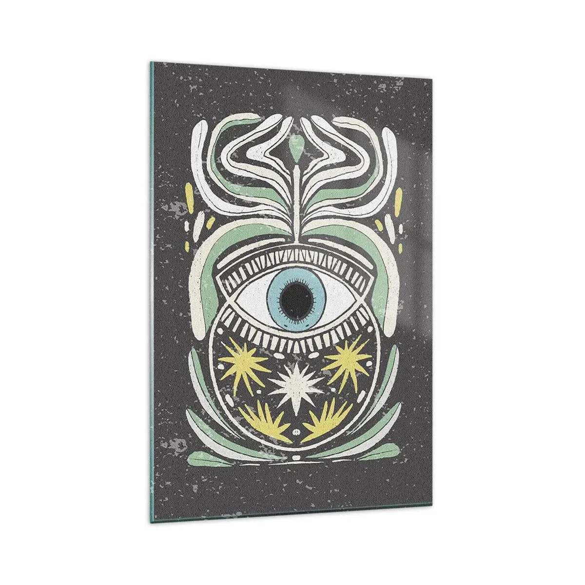 Glastavla - Bild på glas - Stamritualer - 80x120 cm