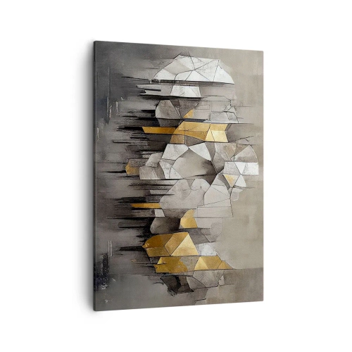 Canvastavla - Bild på duk - Komposition av is och ljus - 50x70 cm