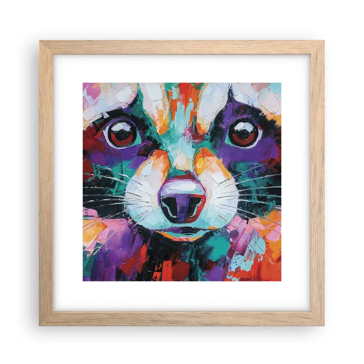 Affisch i ram av ljusek - Enbart goda emotioner - 30x30 cm