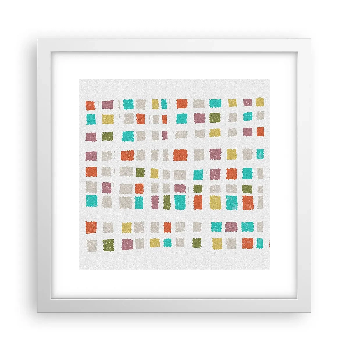 Affisch i vit ram - Ett okänt spel - 30x30 cm