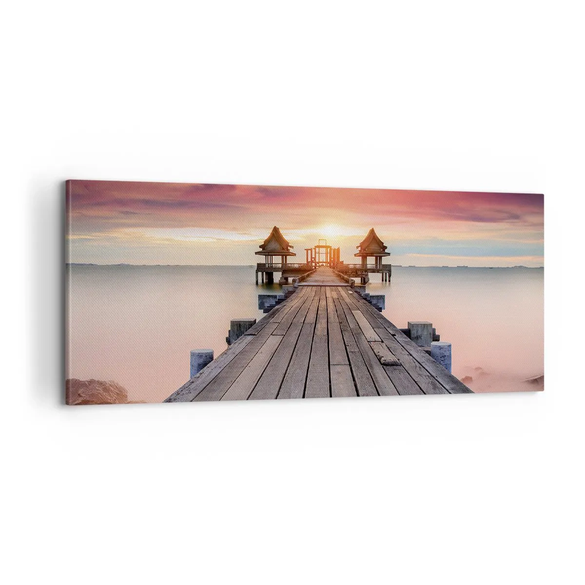 Canvastavla - Bild på duk - Skymning i öst - 100x40 cm