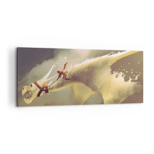 Canvastavla - Bild på duk - Rädda världen - 100x40 cm