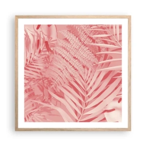 Affisch i ram av ljusek - Rosa koncept - 60x60 cm