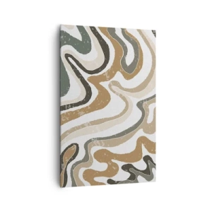 Canvastavla - Bild på duk - Meandrar av jordnära färger - 80x120 cm