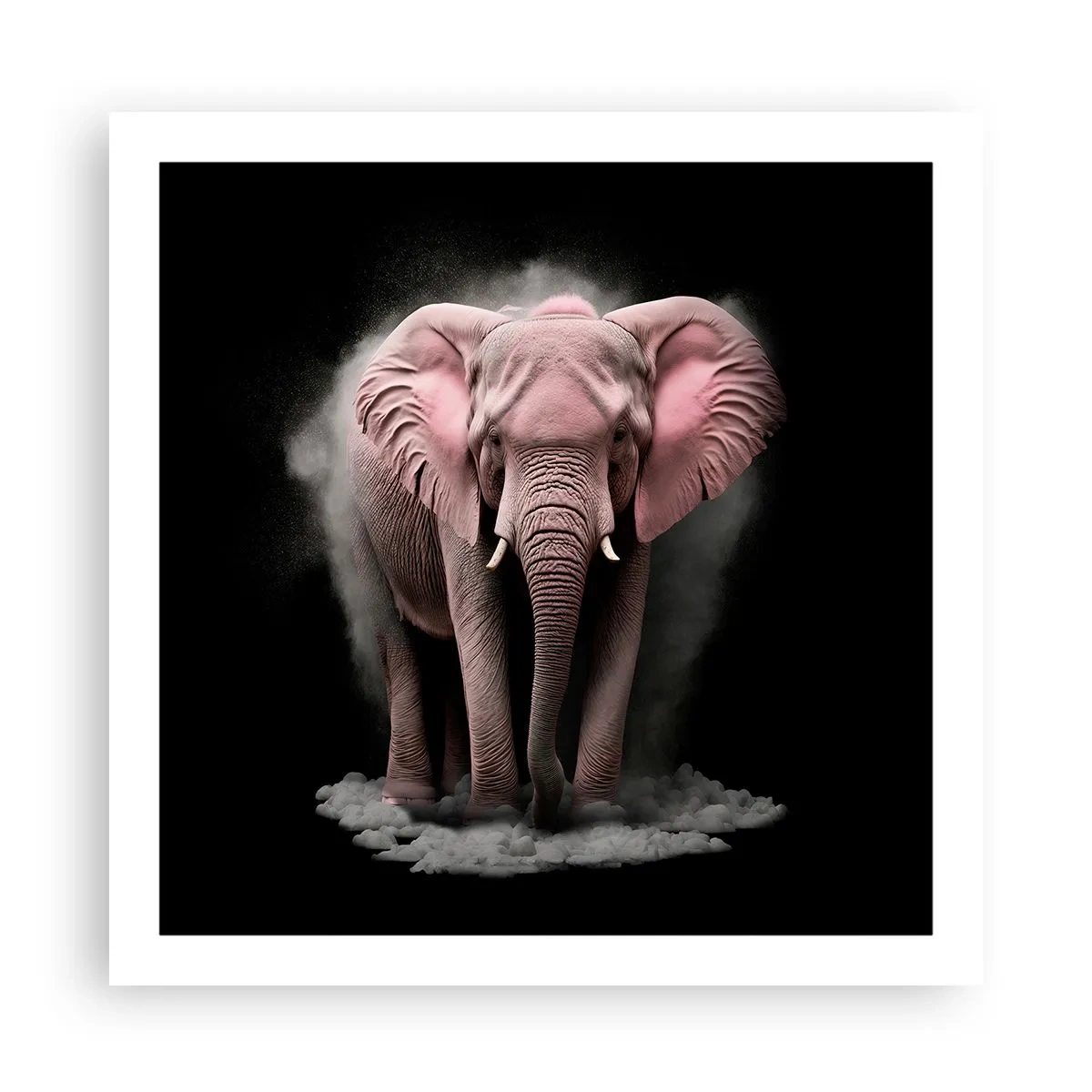 Affisch - Tänk inte på en rosa elefant! - 60x60 cm