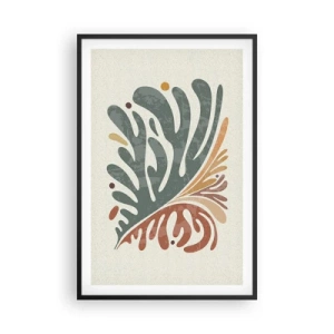 Affisch i svart ram - Flerfärgat blad - 61x91 cm