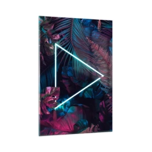 Glastavla - Bild på glas - Trädgård i retrostil - 80x120 cm