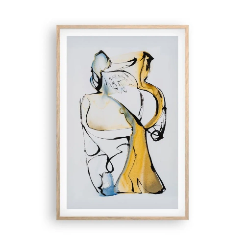 Affisch i ram av ljusek - Abstraktion i glas - 61x91 cm