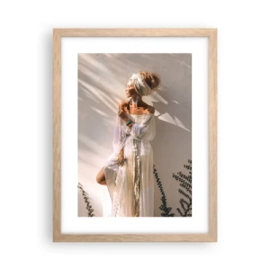 Affisch i ram av ljusek - Solen och flickan - 30x40 cm