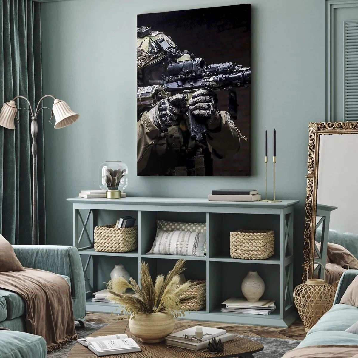 Canvastavla - Bild på duk - Dödligt effektiv - 45x80 cm