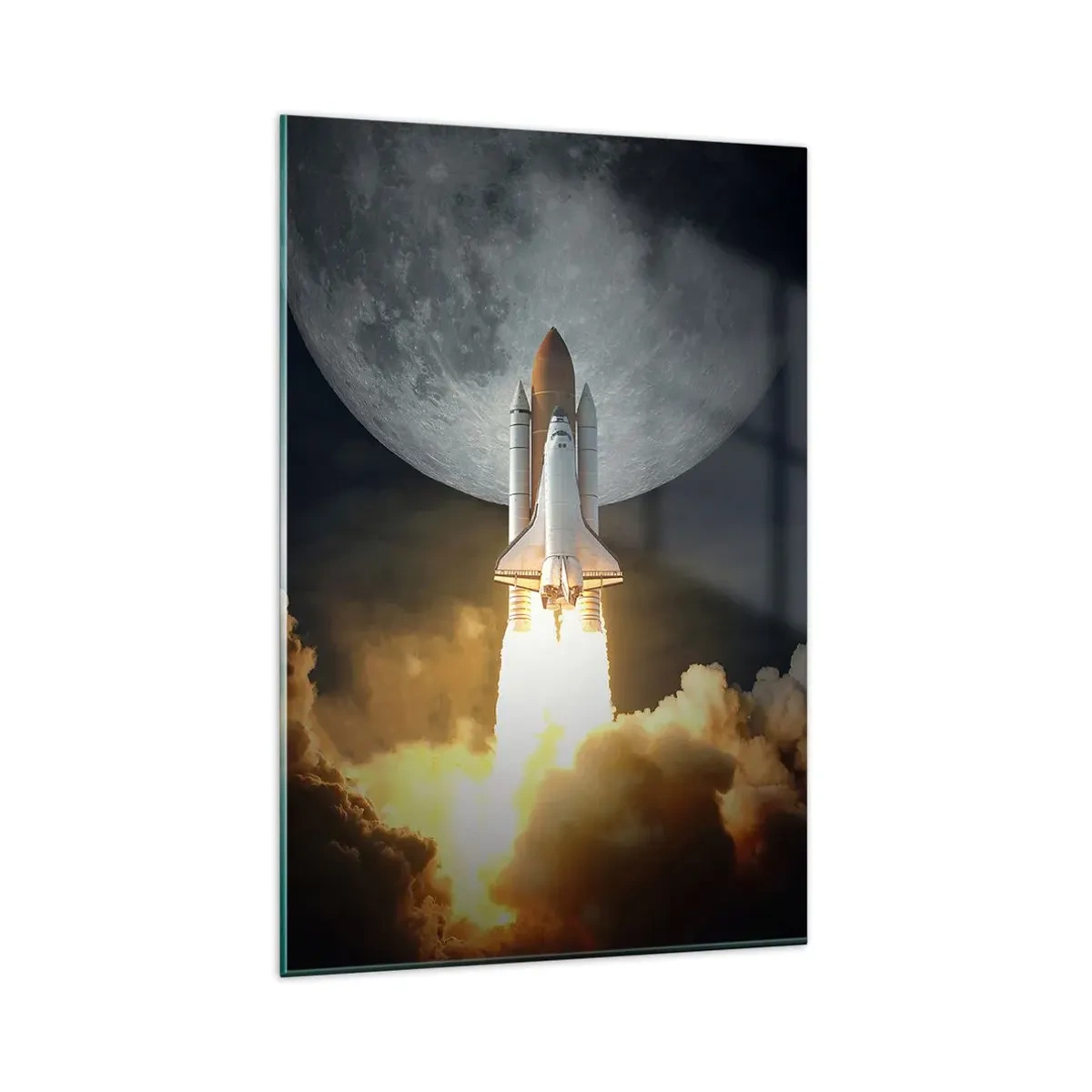 Glastavla - Bild på glas - Början på ett utomjordiskt äventyr - 80x120 cm