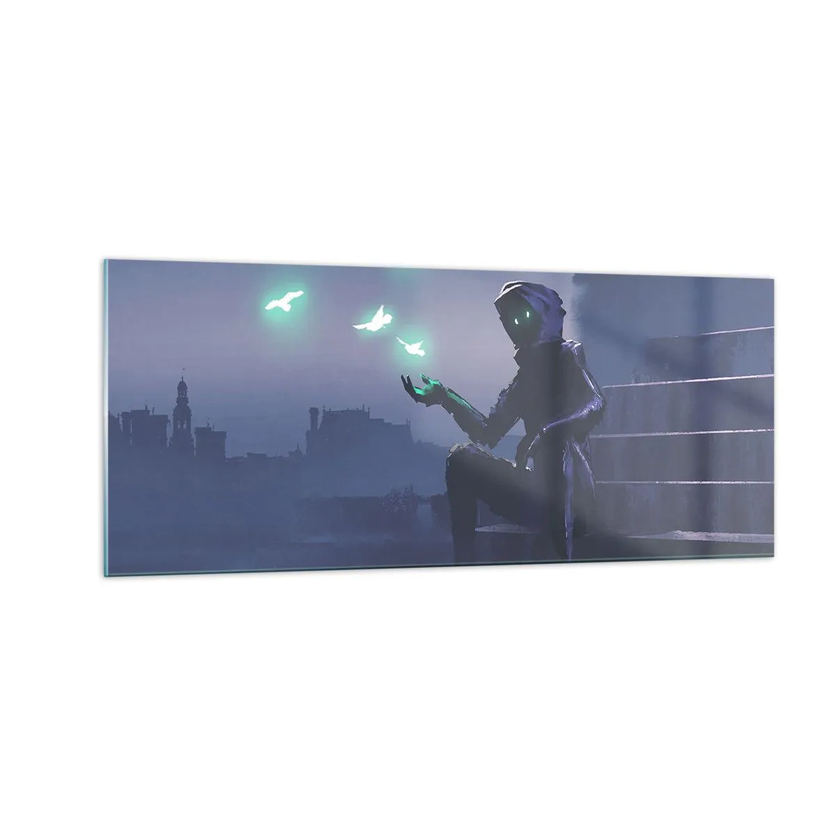 Glastavla - Bild på glas - Livet kommer tillbaka - 100x40 cm