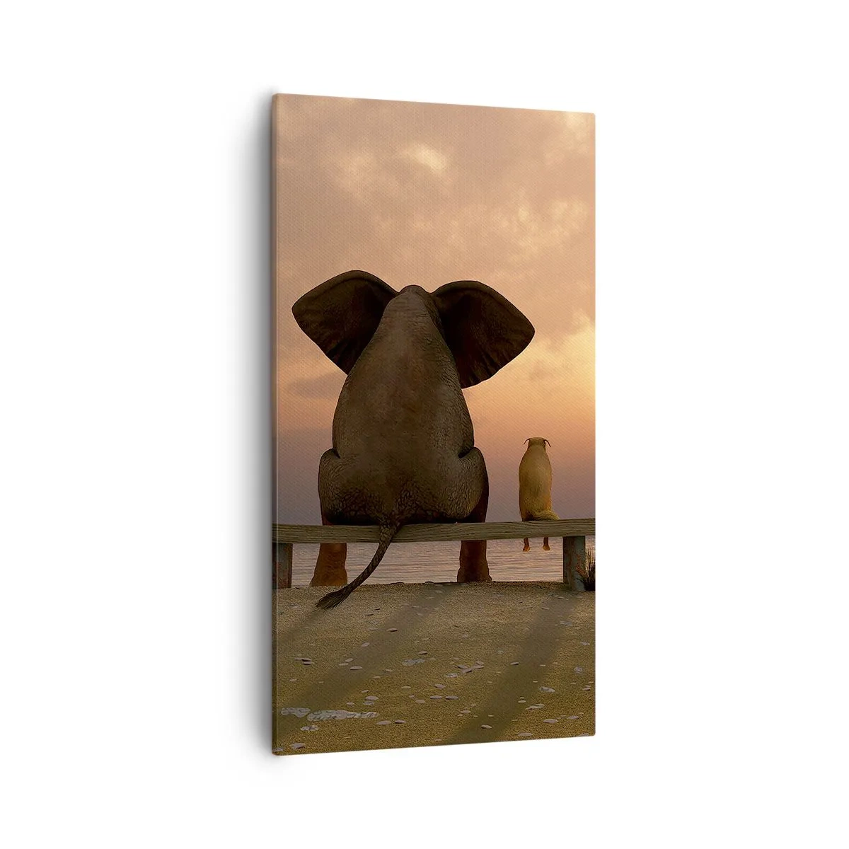 Canvastavla - Bild på duk - Det är bra att vara tyst tillsammans - 55x100 cm