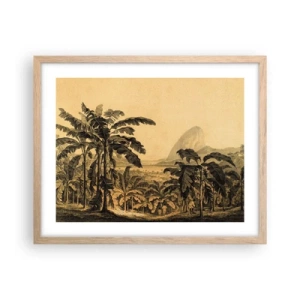 Affisch i ram av ljusek - I kolonial stämning - 50x40 cm