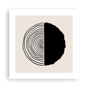 Affisch - Hälften hälften - 40x40 cm