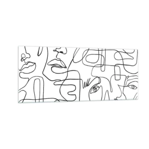 Glastavla - Bild på glas - I trassliga känslor - 100x40 cm