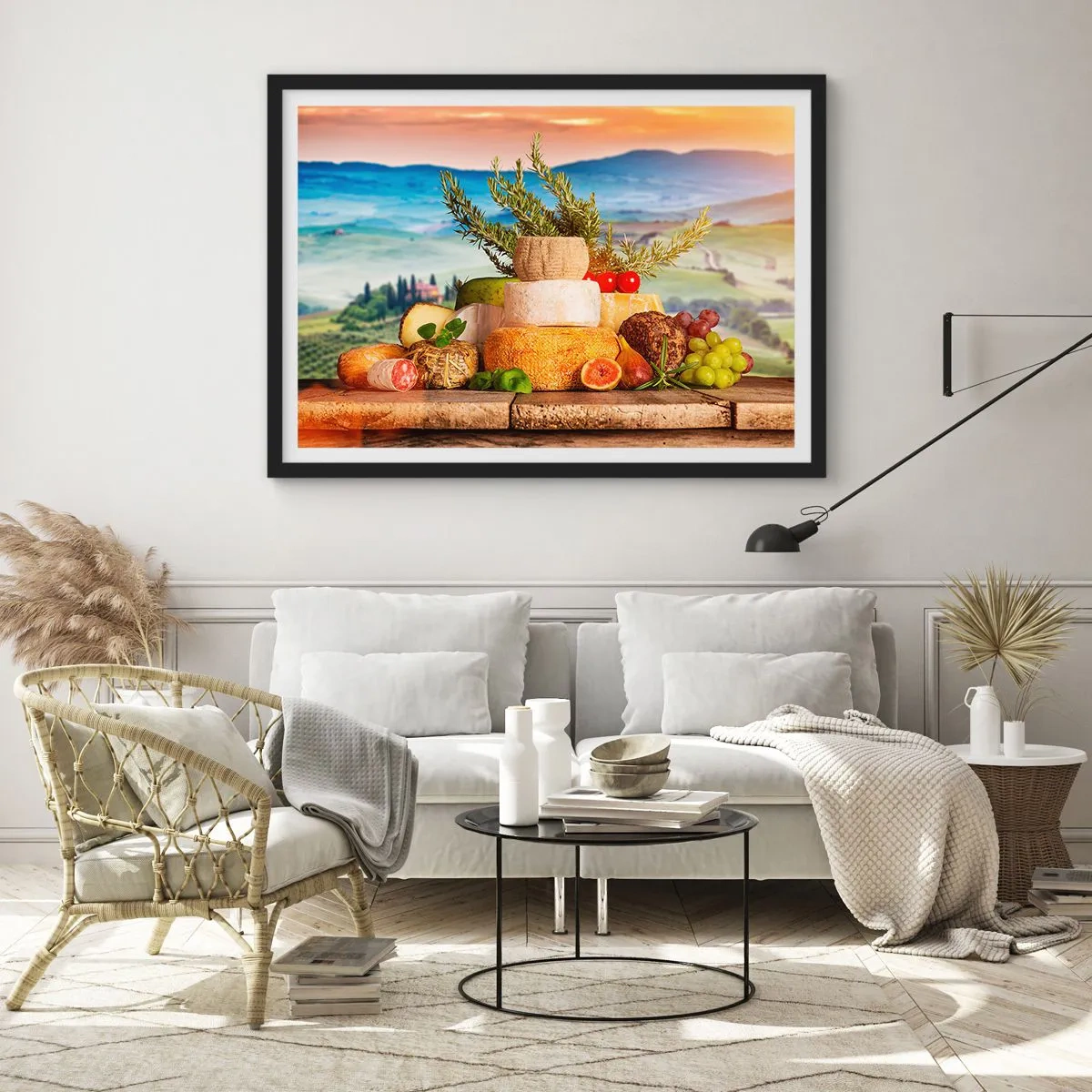 Affisch i svart ram - Italiensk livsglädje - 50x40 cm