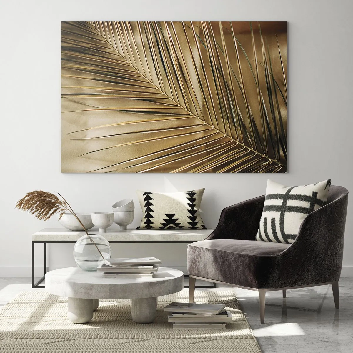 Glastavla - Bild på glas - Naturlig pelargång - 100x70 cm