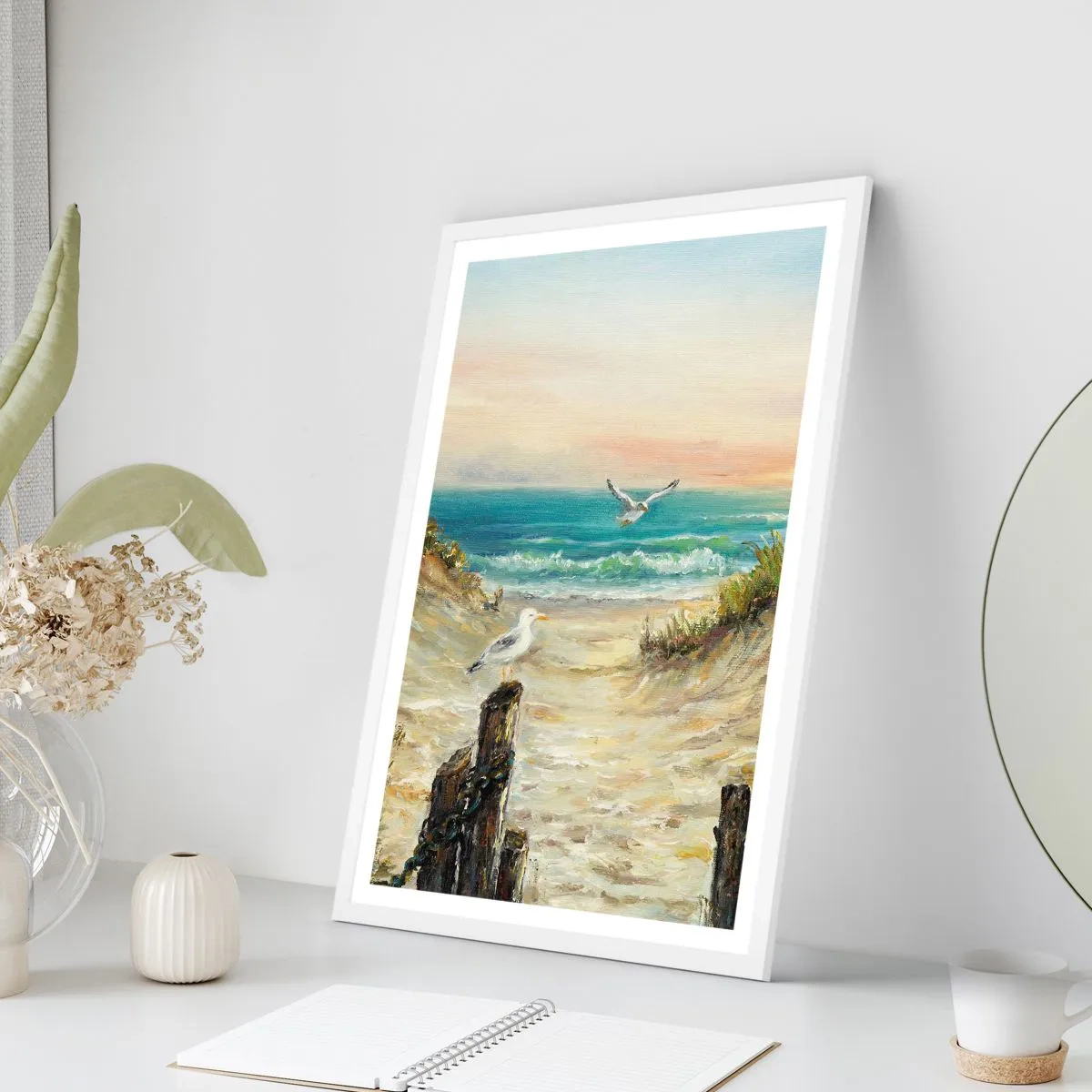 Affisch i vit ram - Vindstilla - 70x100 cm