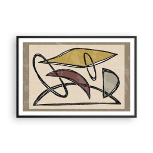 Affisch i svart ram - Vertikaler och nivåer - 91x61 cm