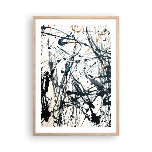 Affisch i ram av ljusek - Expressionistisk abstraktion - 50x70 cm