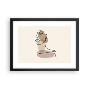 Affisch i svart ram - Lyssnar på sig själv - 40x30 cm