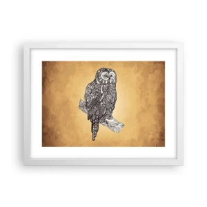 Affisch i vit ram - Invecklade ornament av visdom - 40x30 cm