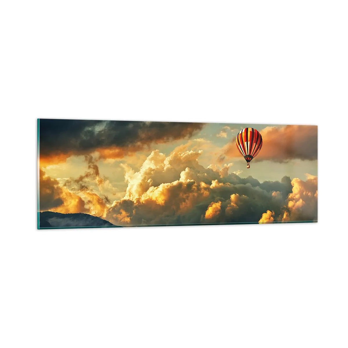 Glastavla - Bild på glas - Jag flyger för jag vill - 90x30 cm
