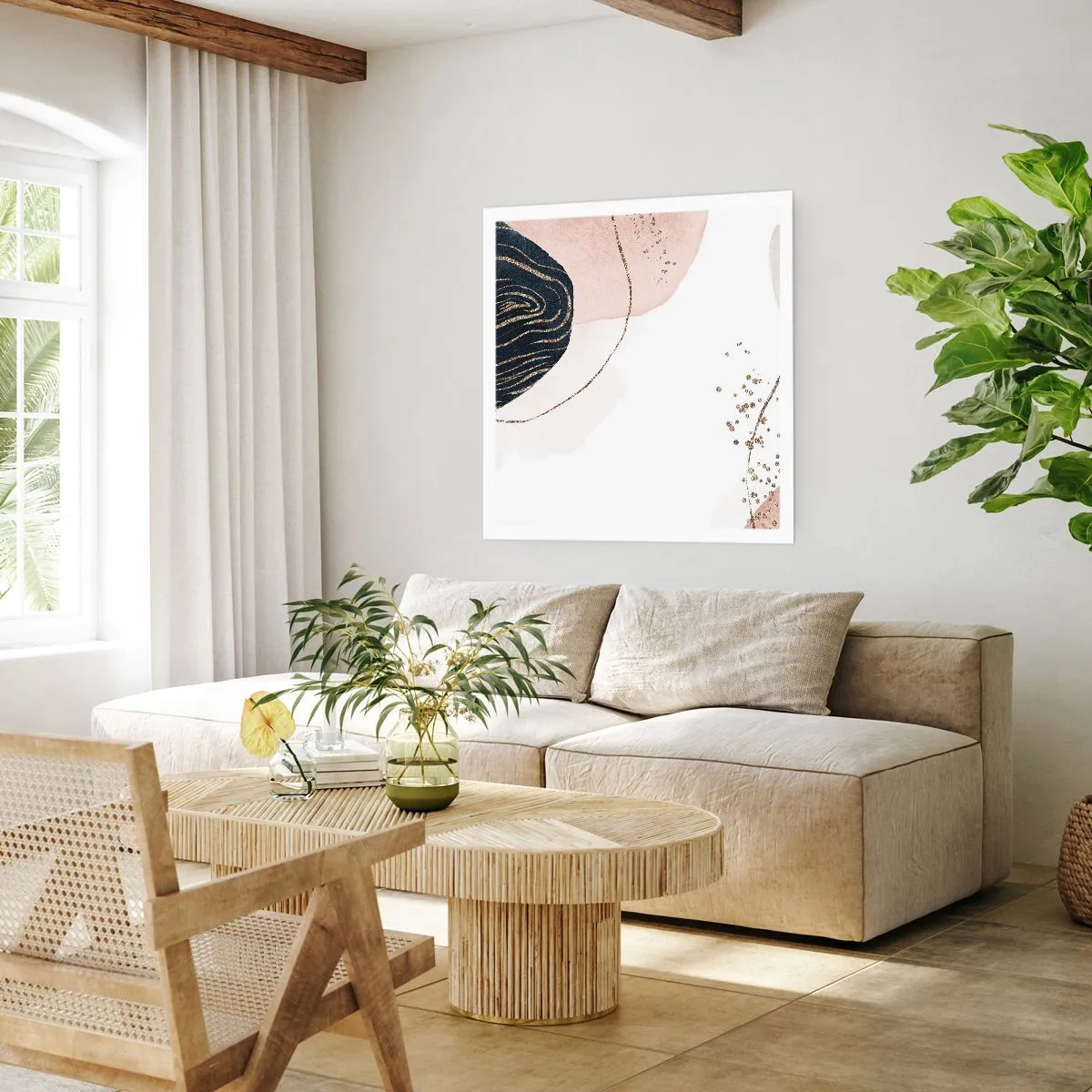 Affisch - Allt flyter - 40x40 cm