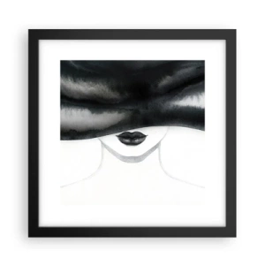 Affisch i svart ram - Sensuell hemlighet - 30x30 cm