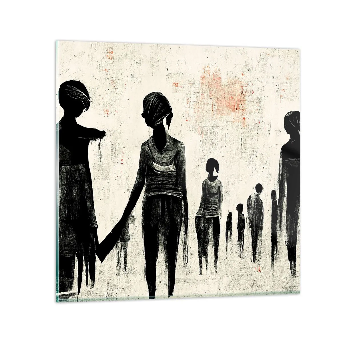 Glastavla - Bild på glas - Mot ensamhet - 50x50 cm