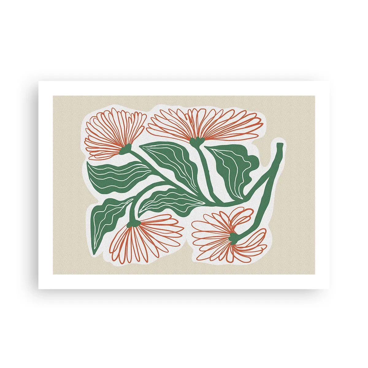 Affisch - Folkligt och modernt - 70x50 cm