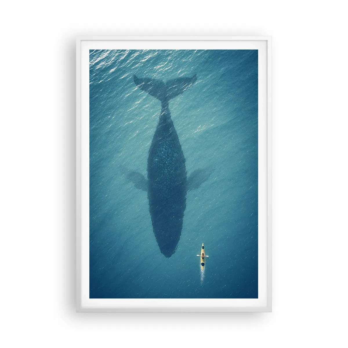 Affisch i vit ram - Möte på havet - 70x100 cm