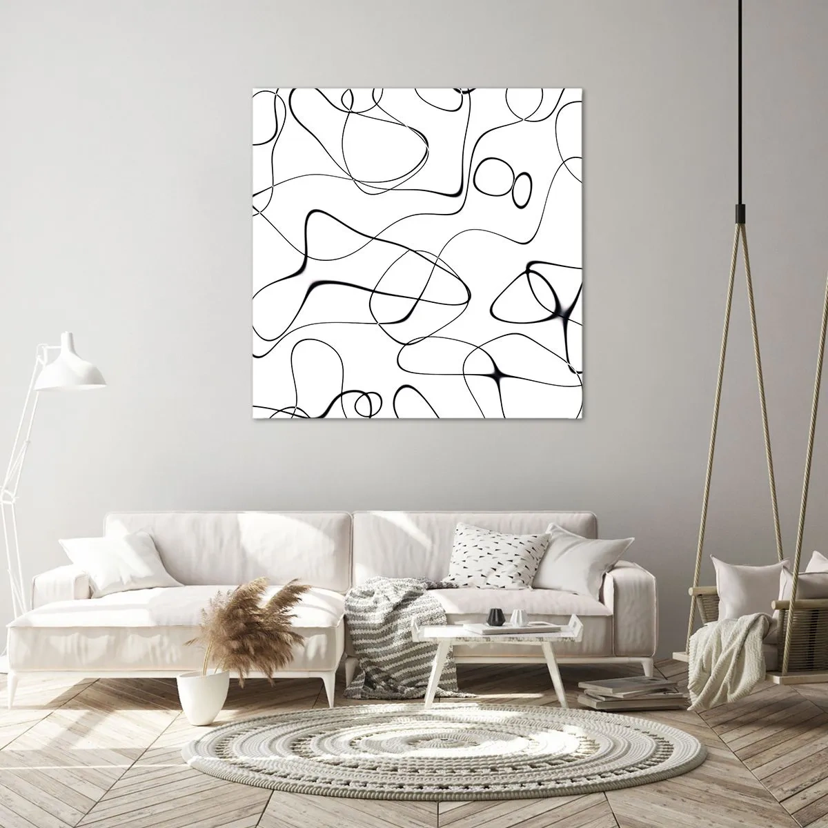 Canvastavla - Bild på duk - Livets stigar, ödets tur - 50x50 cm