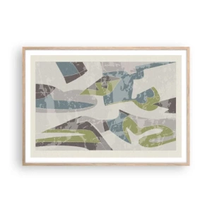 Affisch i ram av ljusek - Komposition bakom glas - 100x70 cm