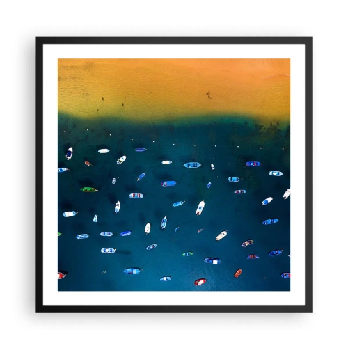 Affisch i svart ram - Ett semesterspel - 60x60 cm